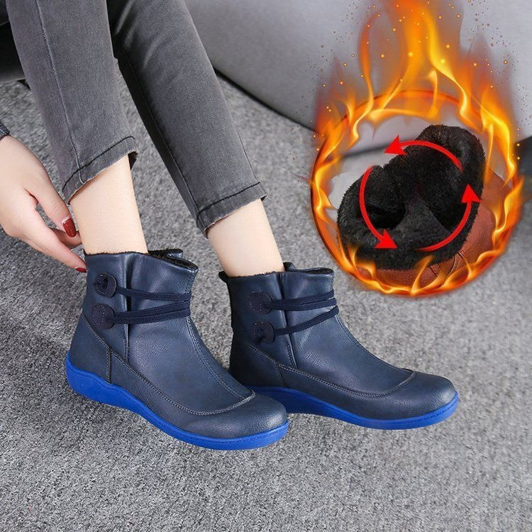 Women Vintage Round Toe PU Lea - Vintage Fashion For Men recension och pris