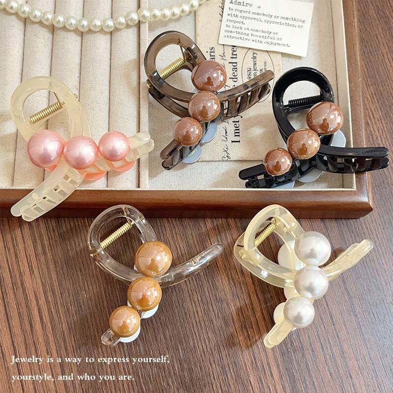 Korean Pearl Cross Hair Claws  - Vintage Fashion Ai recension och pris
