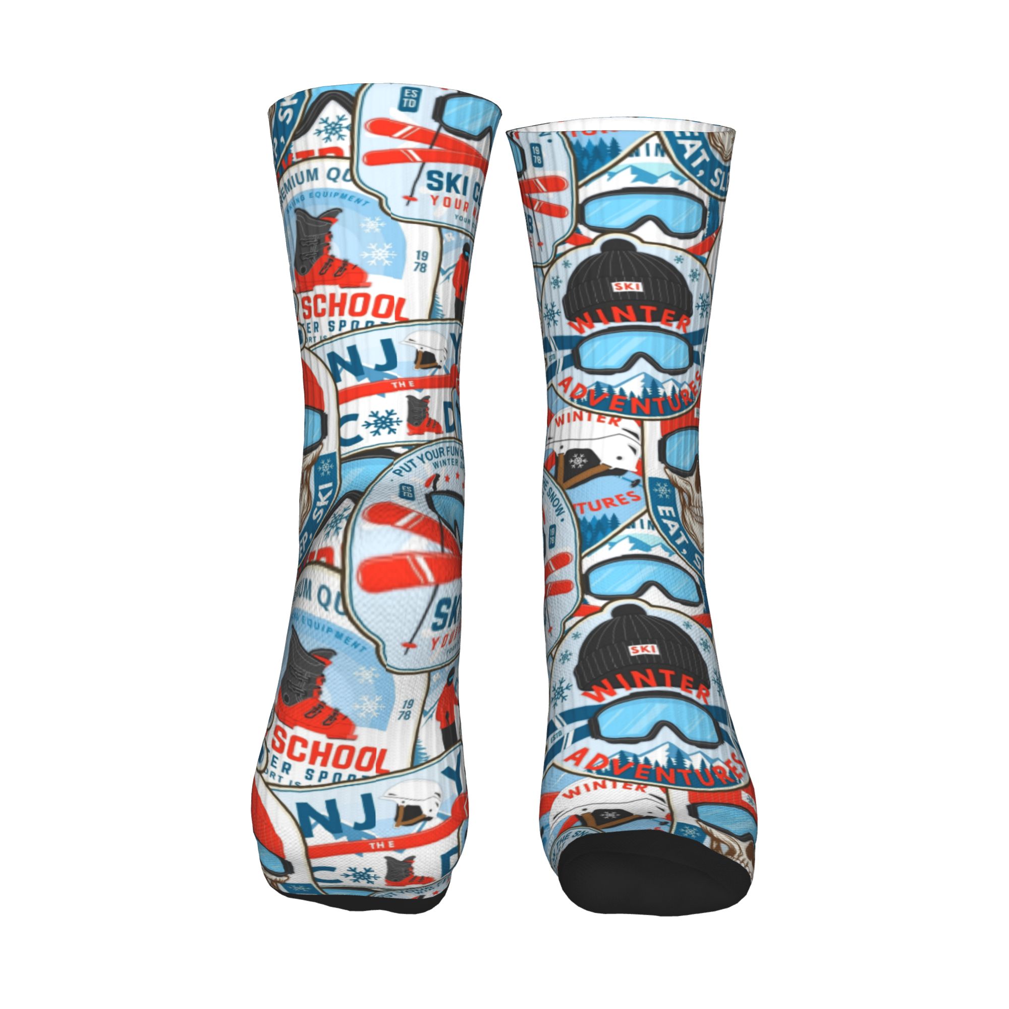 Vintage Red Blue Ski Club Seam - Vintage Fashion For Men recension och pris