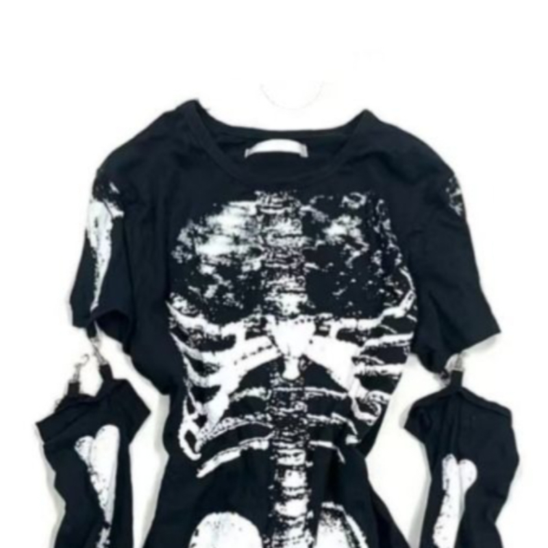Gothic Skeleton Graphic T-Shir - Vintage Fashion Subculture recension och pris