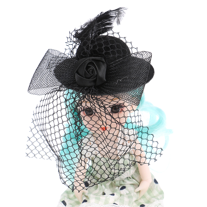 1Pcs 7cm Doll Fashion Lady Bow - Vintage Fashion Hats recension och pris