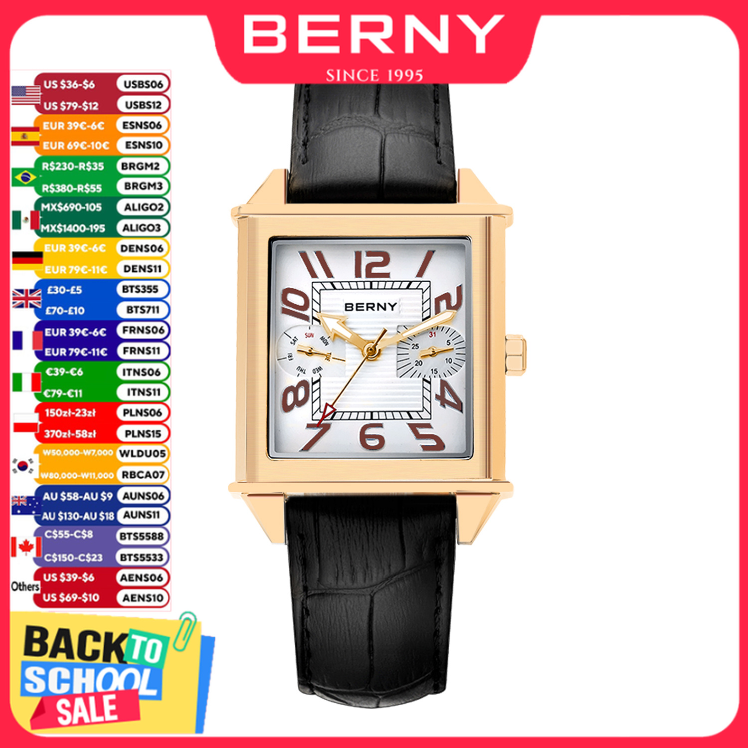 BERNY 6P25 Quartz Watch for Me - Vintage Fashion Complete recension och pris