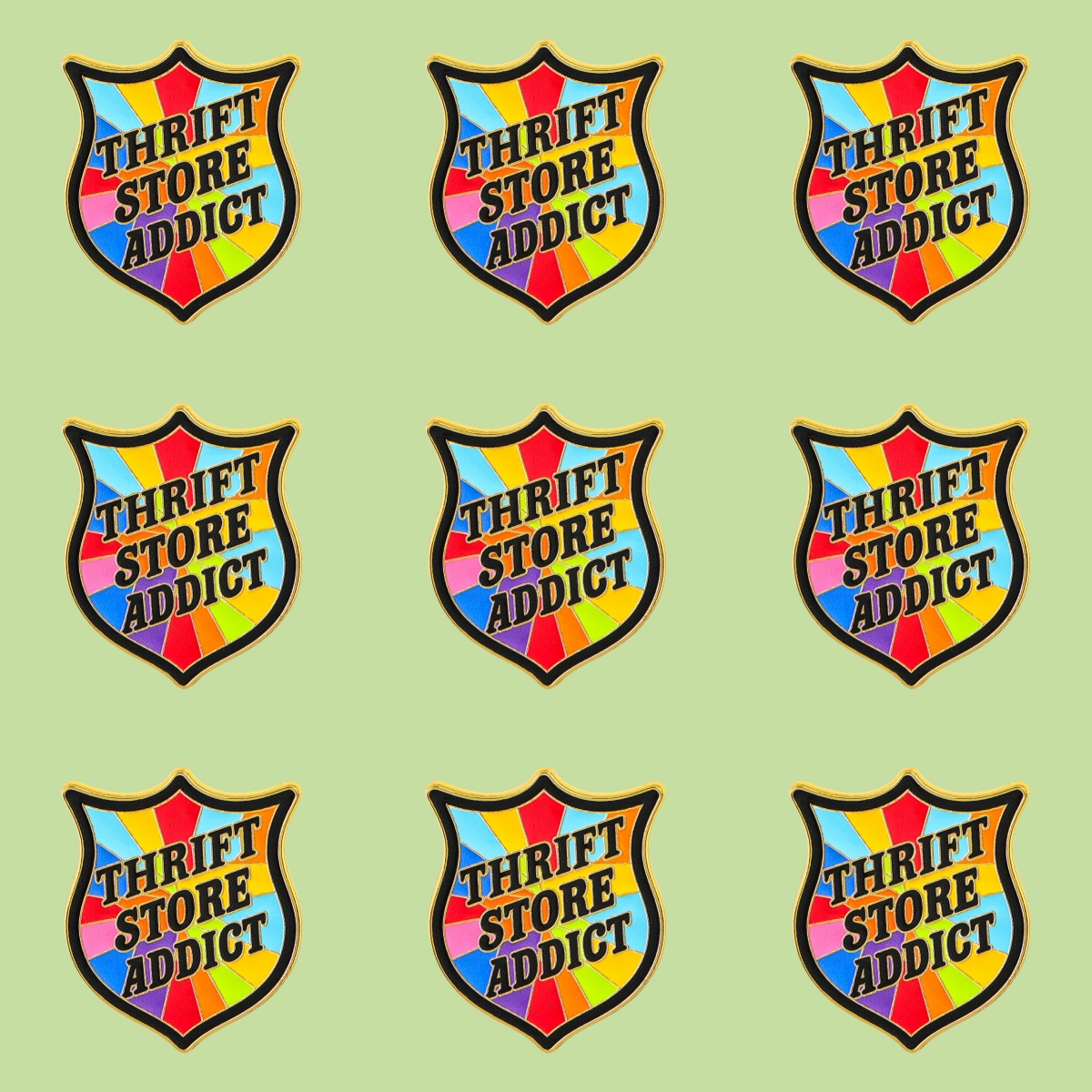 9pcs/Set THRIFT STORE ADDICT E - Thrift Vintage Fashion Usa recension och pris