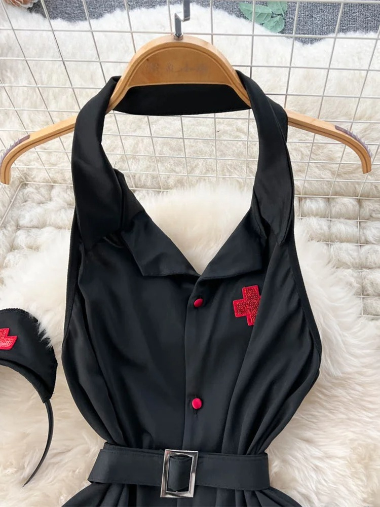 Erotic Fashion Sexy Halter Lin - Vintage Fashion For Women recension och pris
