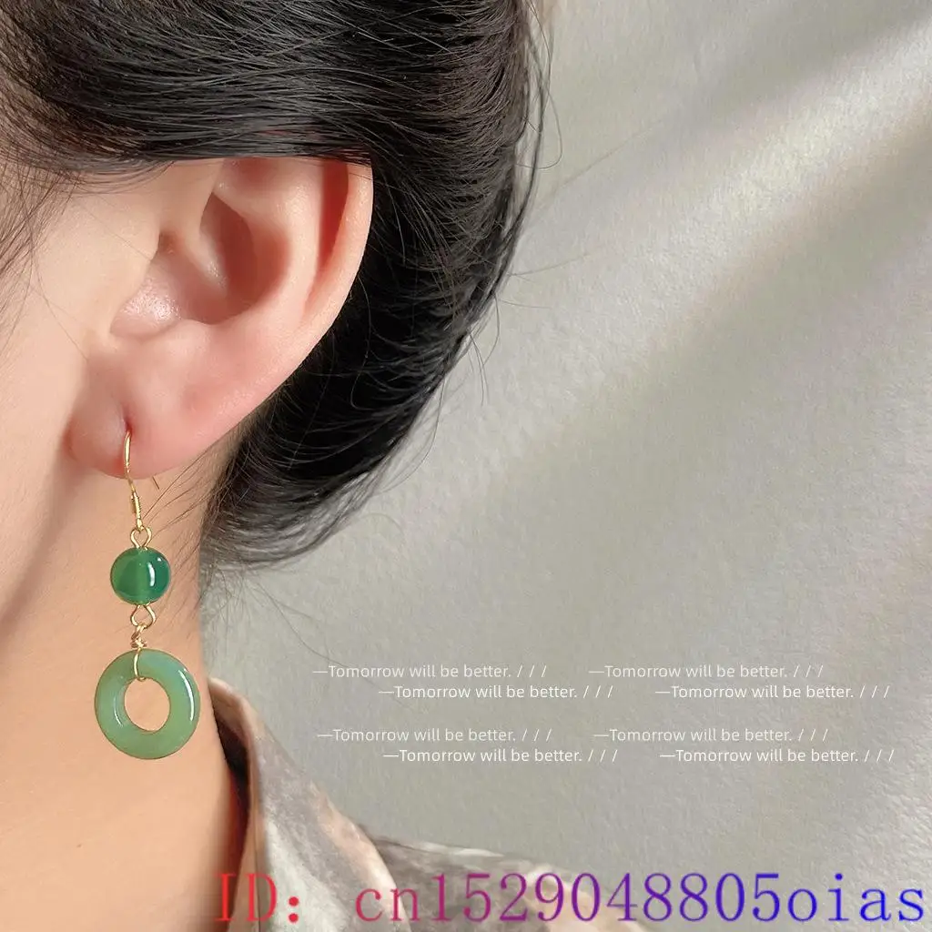 Green Real Jade Ring Earrings  - Vintage Fashion Ai recension och pris