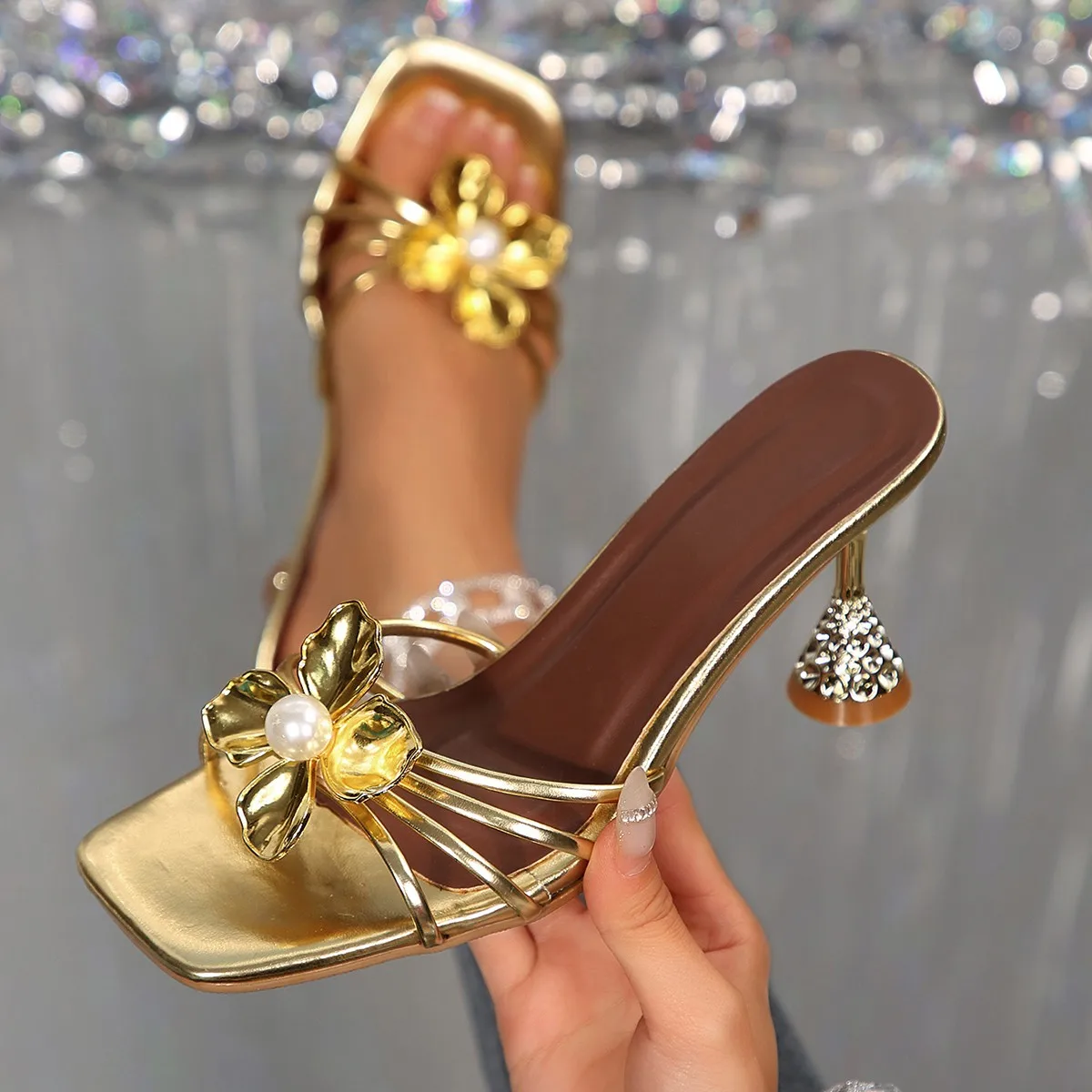 Vintage Metal Flower Crystal C - Vintage Fashion Style recension och pris