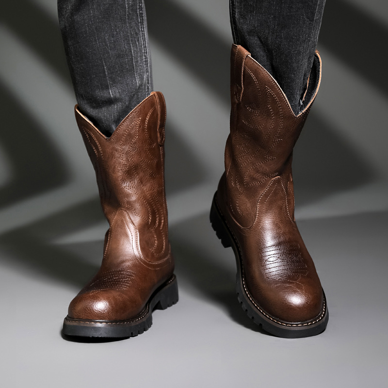 Fashion Mens Cowboy Boots New  - Vintage Fashion For Men recension och pris