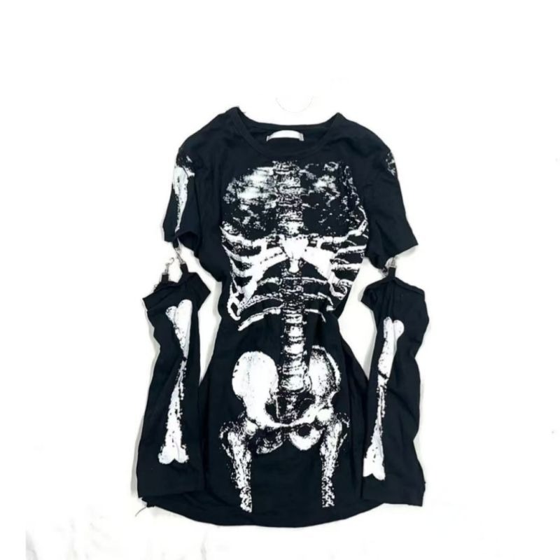 Japanese Gothic Skeleton Graph - Vintage Fashion Subculture recension och pris