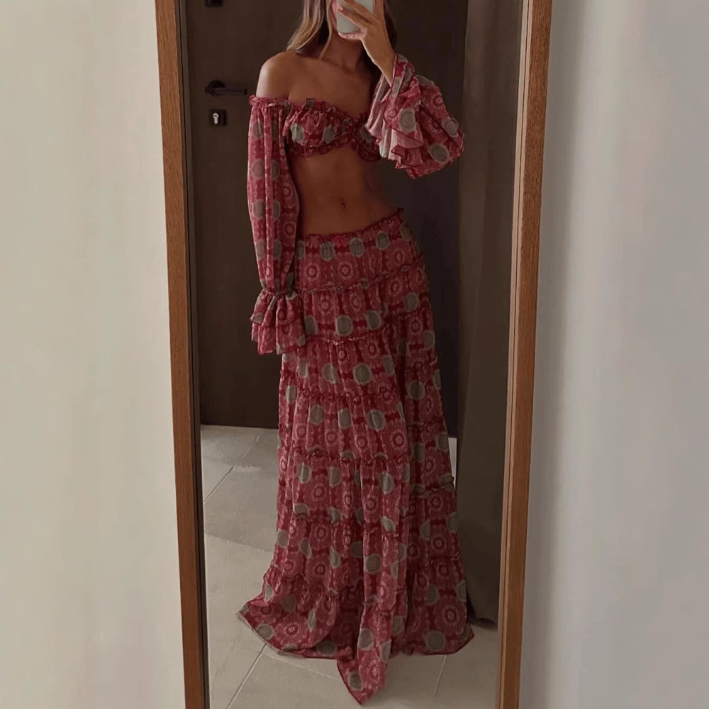 Vintage Print Skirt Two Piece  - Vintage Fashion Ai recension och pris
