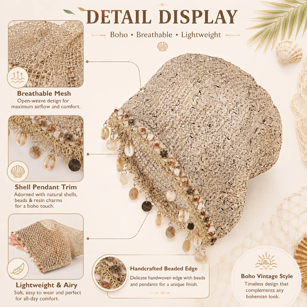 Spring/Summer Bohemian Style S - Vintage Fashion Hats recension och pris