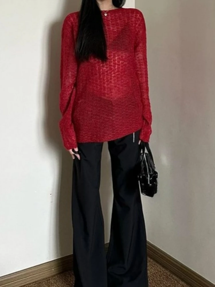 Y2K See-Through Knitted Women' - Vintage Y2K recension och pris