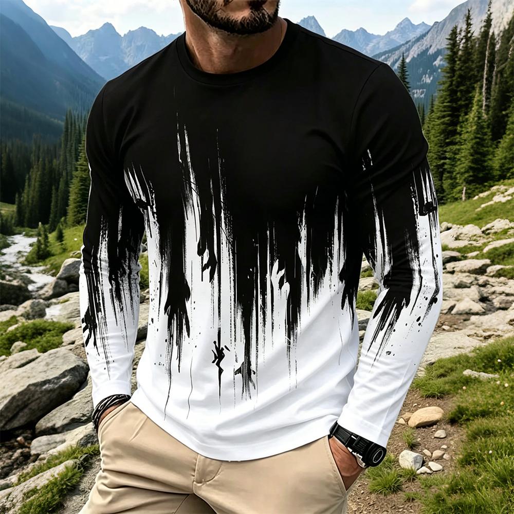 Men's Gradient Ink Splash Long - Vintage Fashion For Men recension och pris