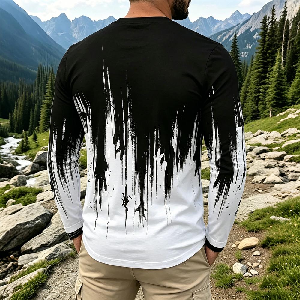 Men's Gradient Ink Splash Long - Vintage Fashion For Men recension och pris