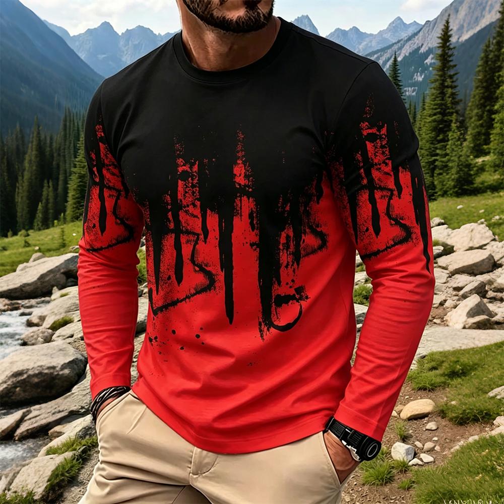 Men's Gradient Ink Splash Long - Vintage Fashion For Men recension och pris